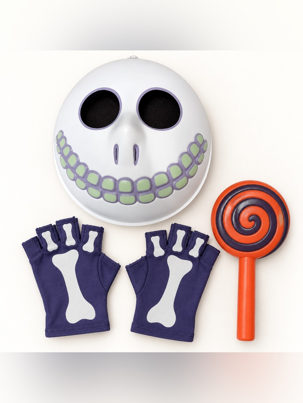 Disney Nightmare Before Christmas Barrel Mask Gloves Lollipop Costume Kit